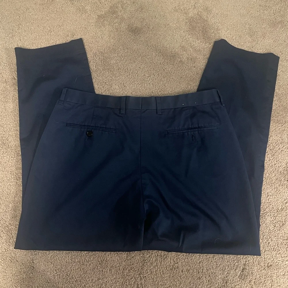 Express Men's Navy Chinos - Picture 4 of 5